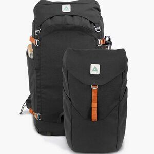 Salkan- The Backpacker 45+20L (2 backpack set) Charcoal / Burnt Orange
